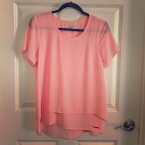Michael Kors flowy pink blouse